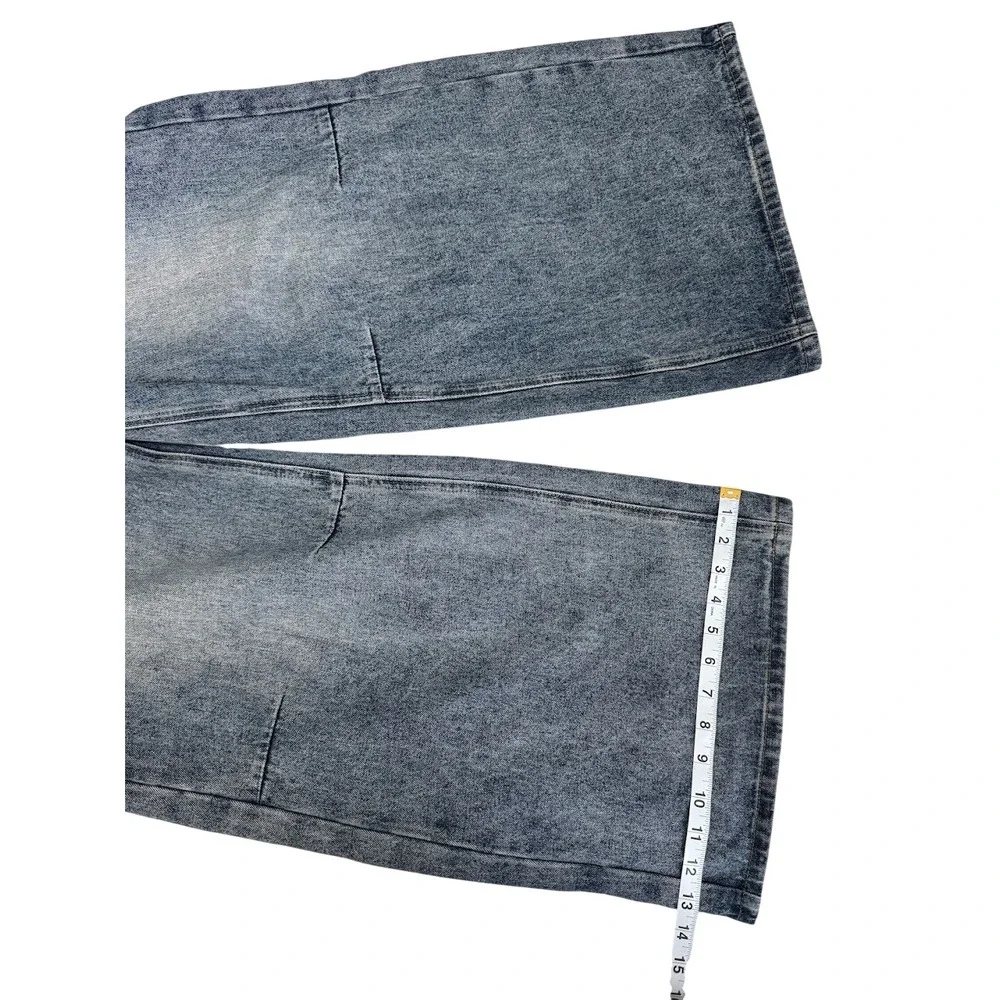 Edikted Women's Skater Girl Jeans XS Blue Wash Baggy Wide Leg Denim